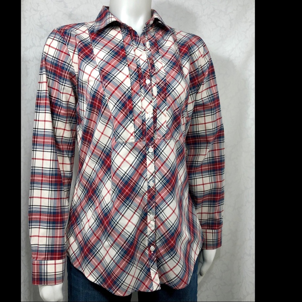 L. L. Bean *Wrinkle Resist” Red, White & Blue 🇺🇸